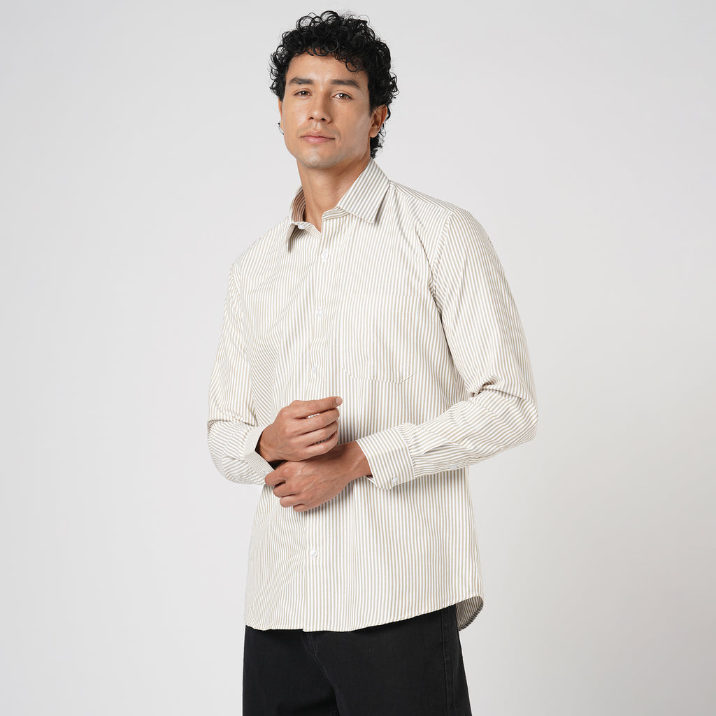 MUSTARD BENGAL STRIPE OXFORD SHIRT