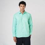 MID-SPRING GREEN SOLID OXFORD SHIRT