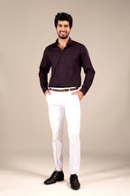 Wine Purple Color 100% cotton Shirt