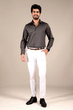 SMOKEY GRAY 100% COTTON SHIRTS
