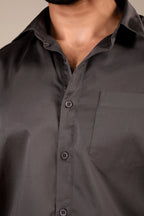 SMOKEY GRAY 100% COTTON SHIRTS