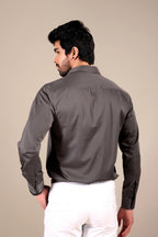SMOKEY GRAY 100% COTTON SHIRTS
