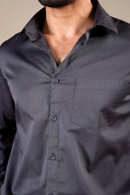 CHARCOAL GRAY 100% GIZA COTTON SHIRT