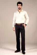 LIGHT CREAM 100% COTTON SHIRT