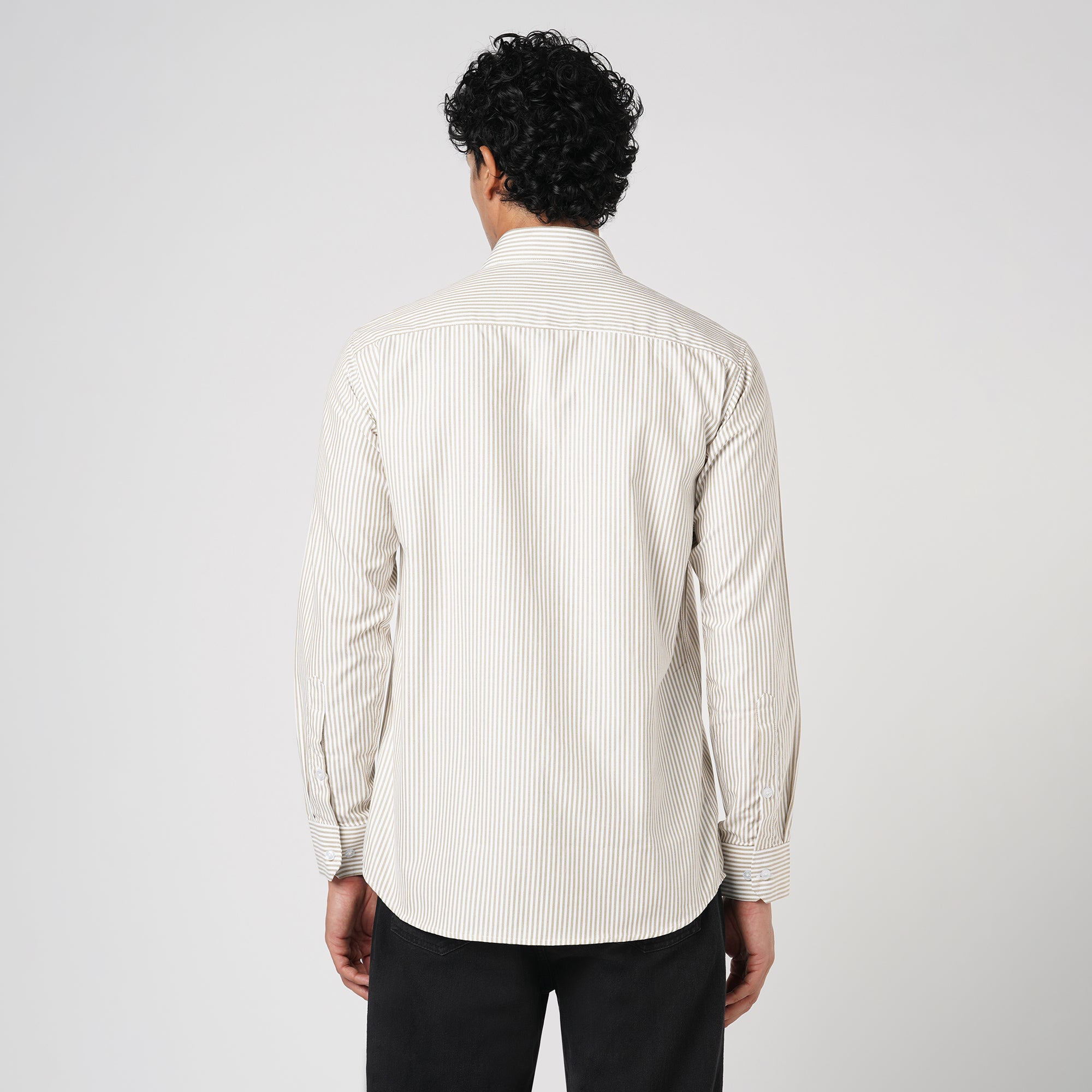 MUSTARD BENGAL STRIPE OXFORD SHIRT