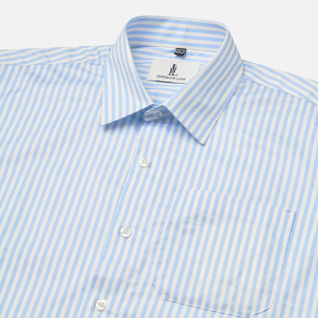 SKY BLUE & WHITE CANDY STRIPE SHIRT