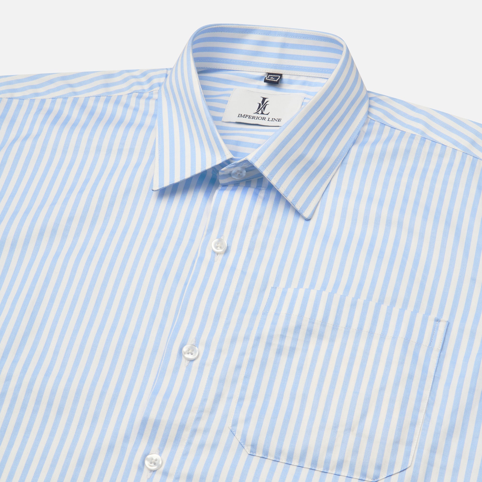 SKY BLUE & WHITE CANDY STRIPE SHIRT