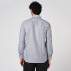 DARK GRAY BUTCHER'S STRIPE OXFORD SHIRT