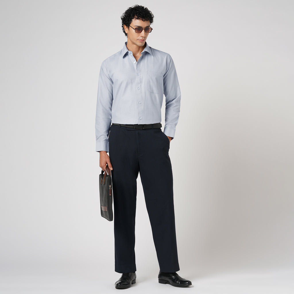 LIGHT GRAY OXFORD SOLID SHIRT
