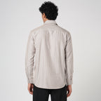 SOFT BROWN BUTCHER'S STRIPE OXFORD SHIRT