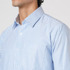 BLUE & WHITE BENGAL STRIPE OXFORD SHIRT