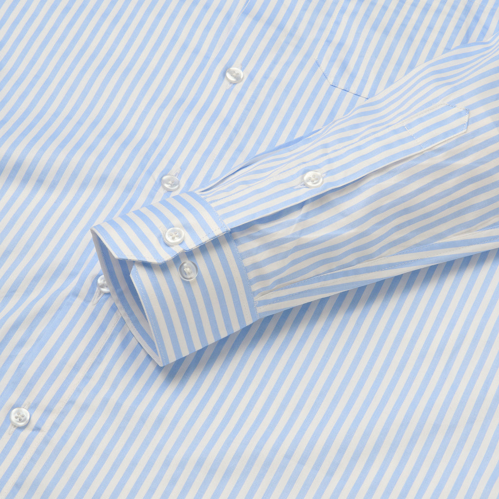 SKY BLUE & WHITE CANDY STRIPE SHIRT