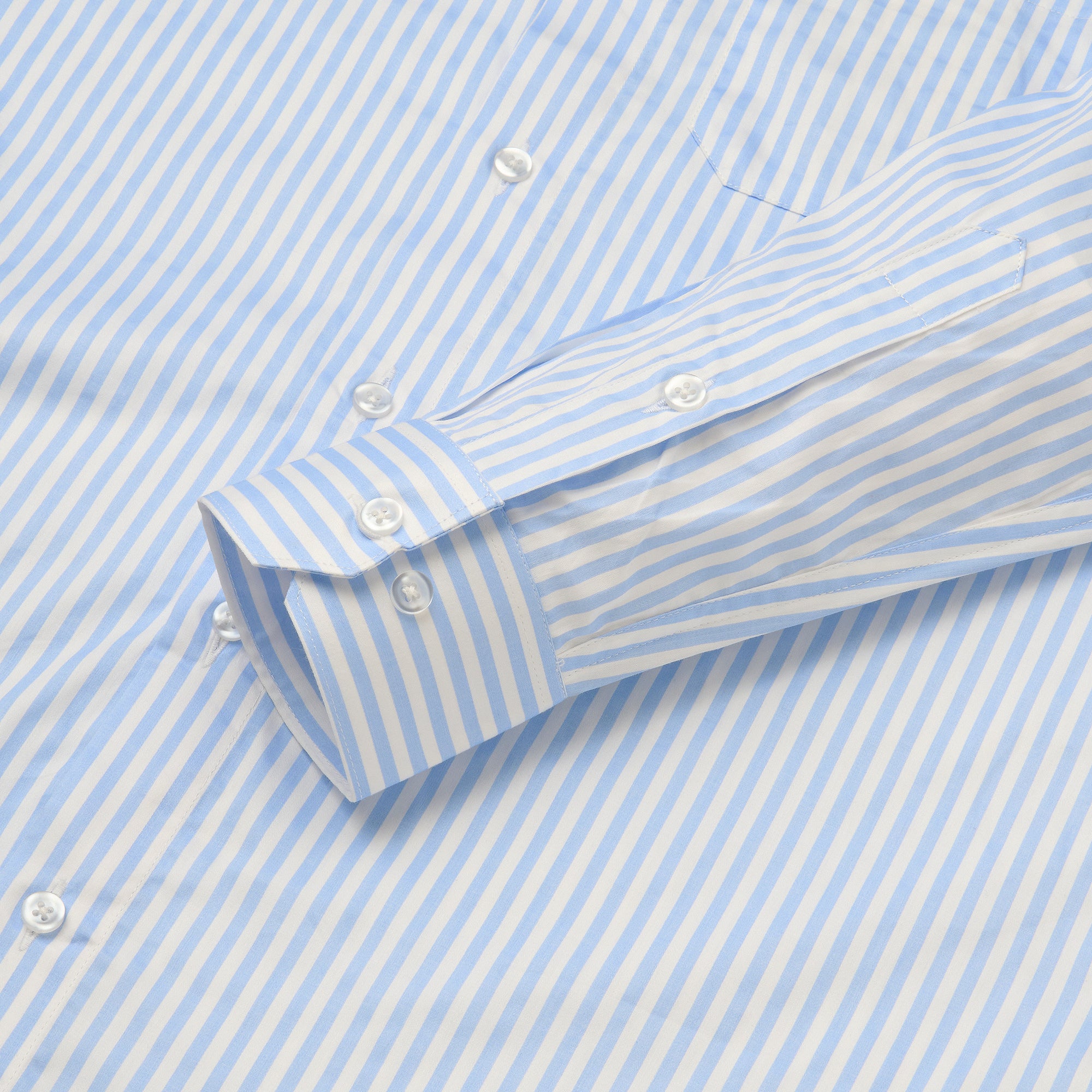 SKY BLUE & WHITE CANDY STRIPE SHIRT