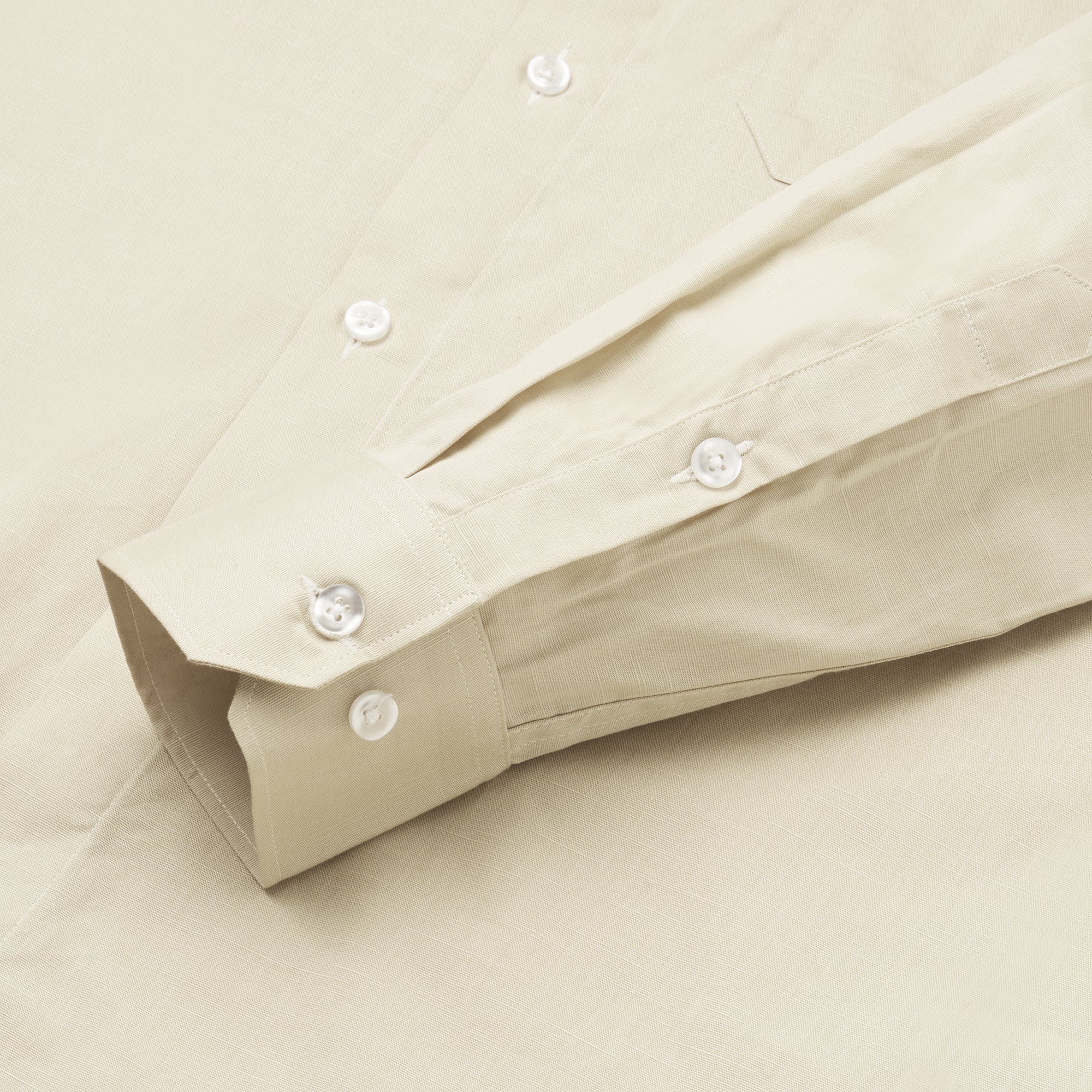 LIGHT KHAKI SLUB PATTERN SOLID SHIRT
