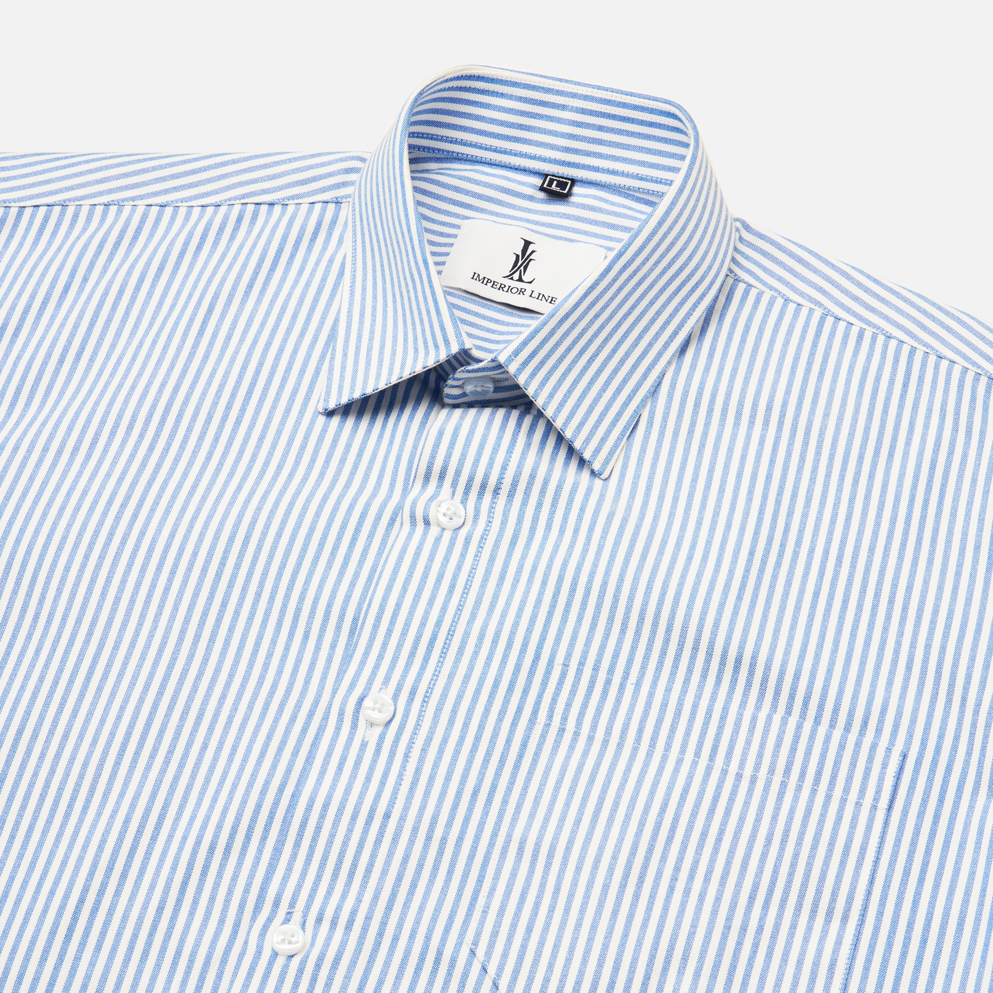 BLUE & WHITE BENGAL STRIPE OXFORD SHIRT