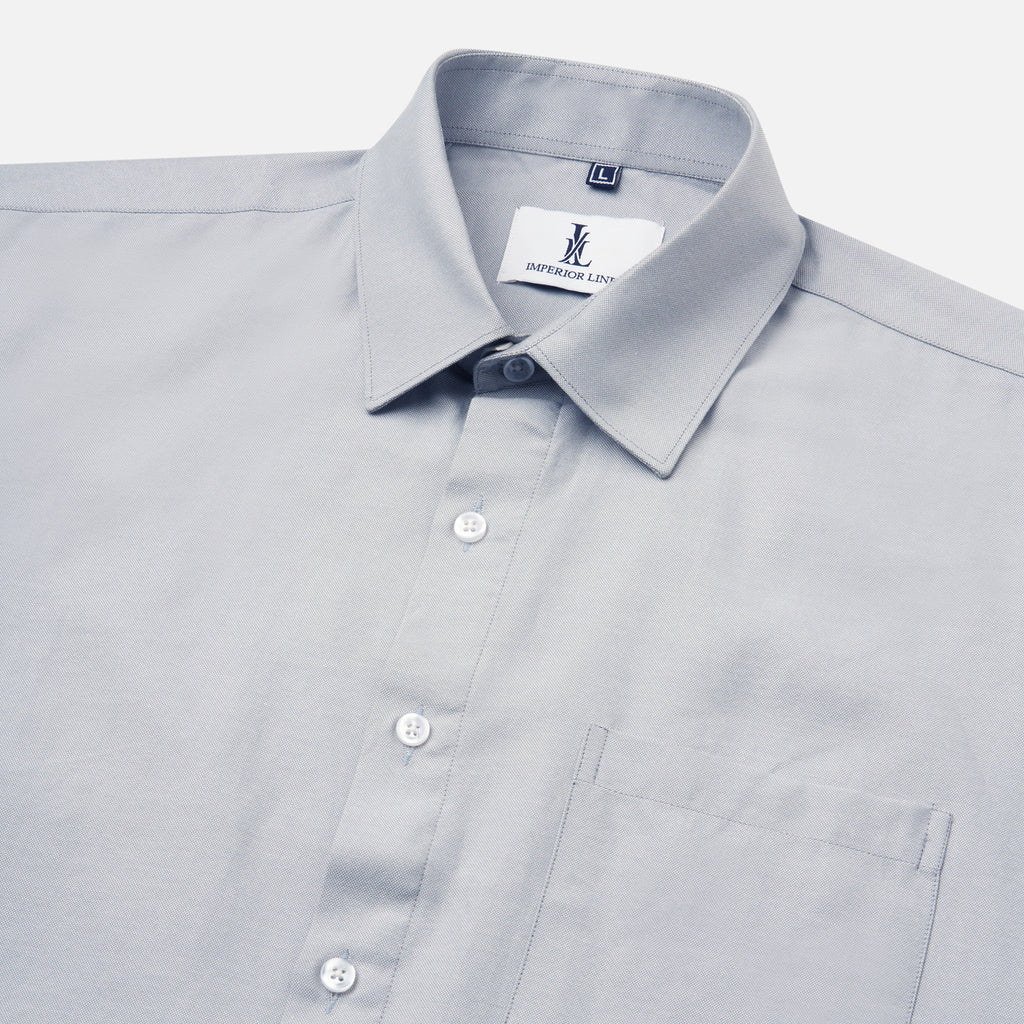 LIGHT GRAY OXFORD SOLID SHIRT