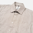 SOFT BROWN BUTCHER'S STRIPE OXFORD SHIRT