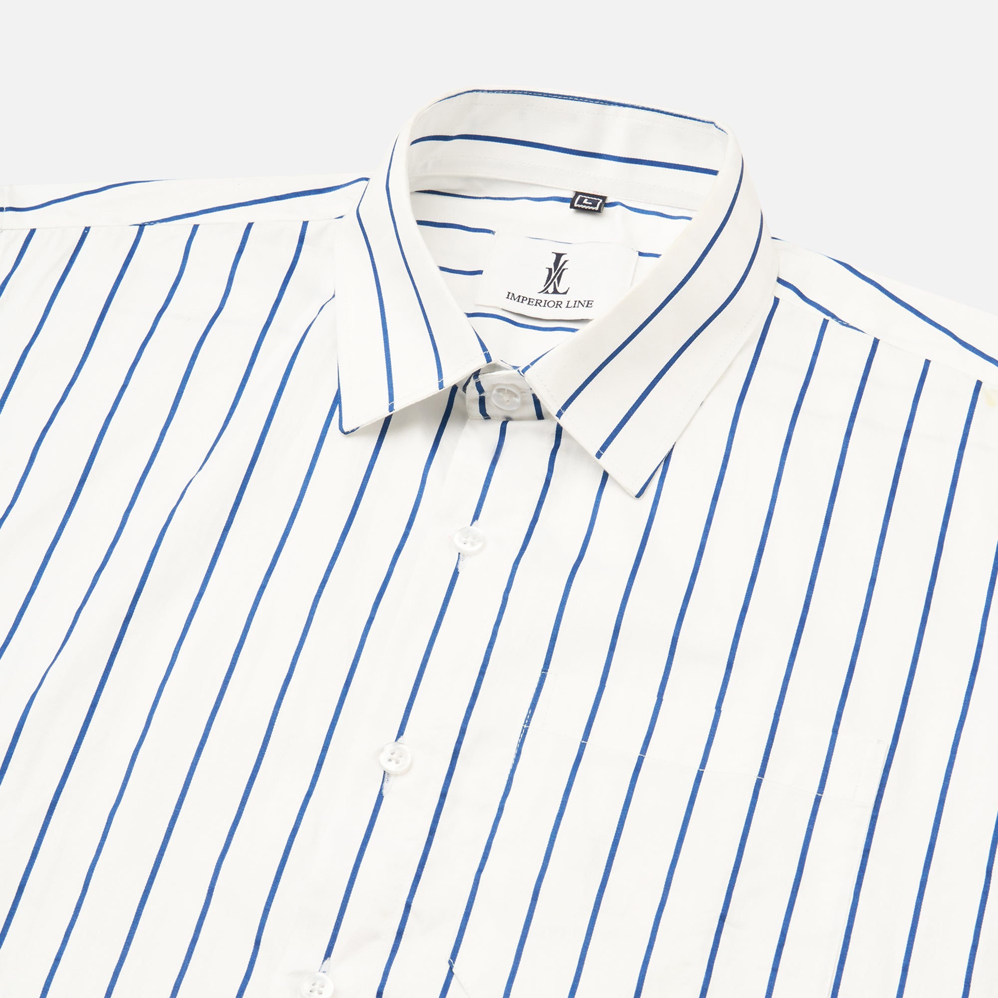ROYAL BLUE & WHITE PIN STRIPE SHIRT