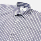 DARK GRAY BUTCHER'S STRIPE OXFORD SHIRT