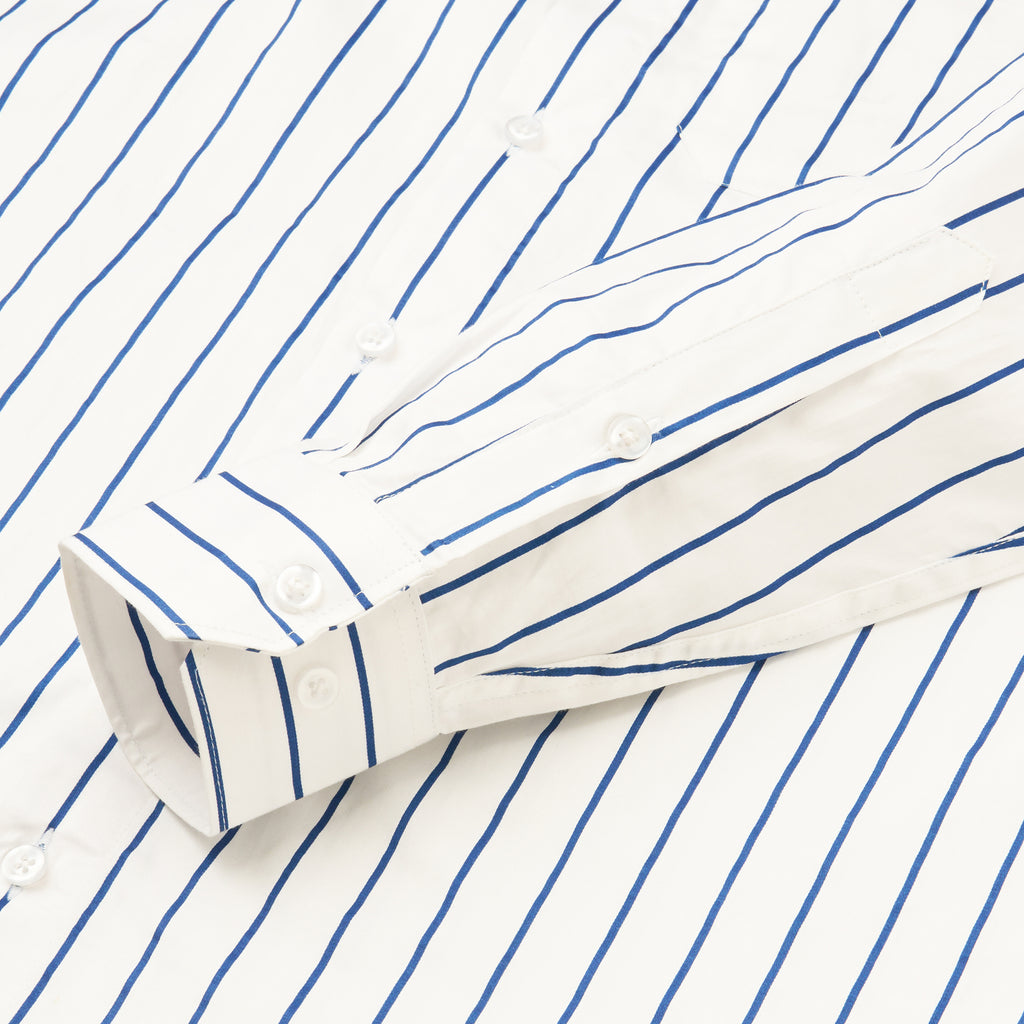 ROYAL BLUE & WHITE PIN STRIPE SHIRT
