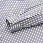 DARK GRAY BUTCHER'S STRIPE OXFORD SHIRT