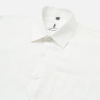 WHITE SLUB PATTERN SOLID SHIRT