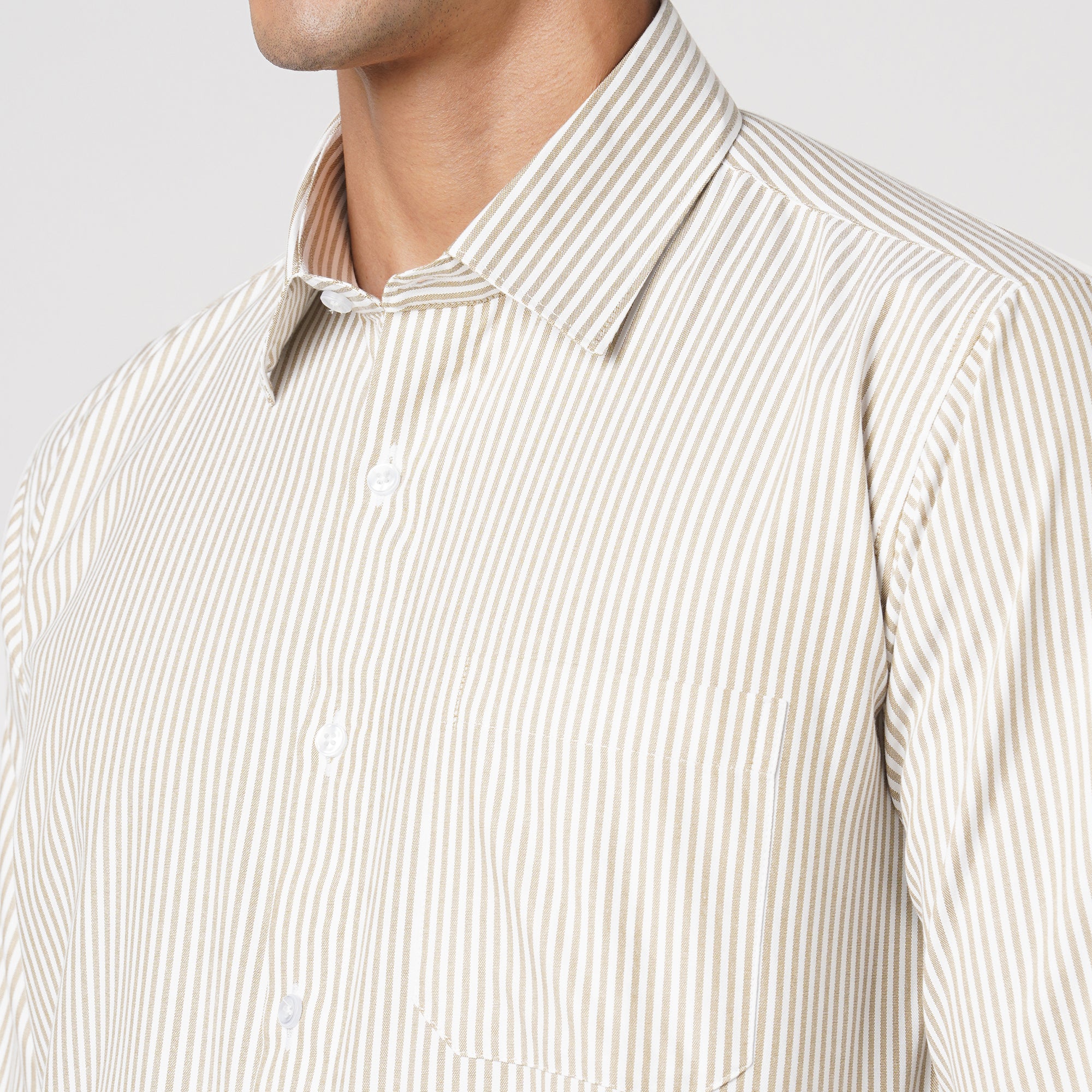 MUSTARD BENGAL STRIPE OXFORD SHIRT