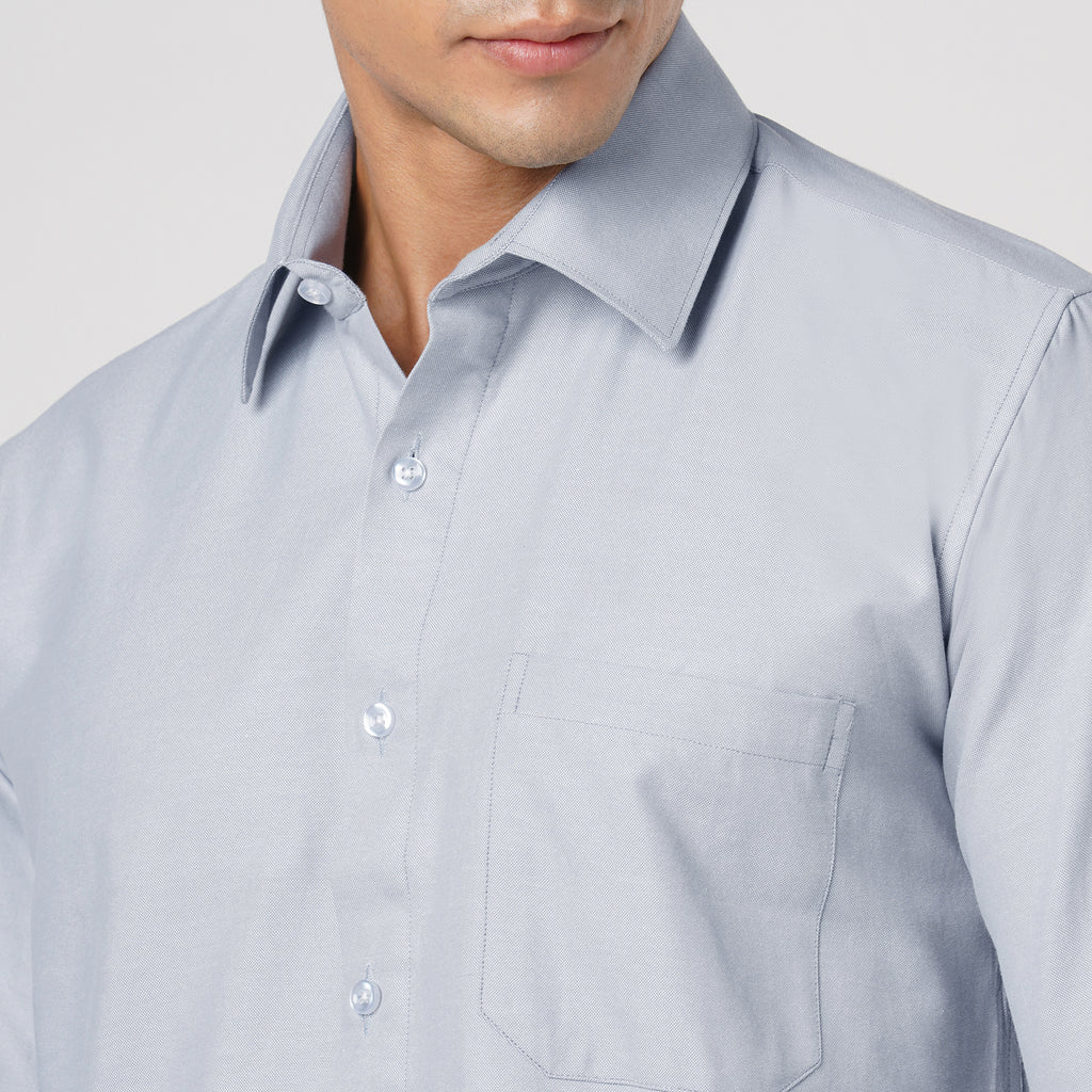 LIGHT GRAY OXFORD SOLID SHIRT