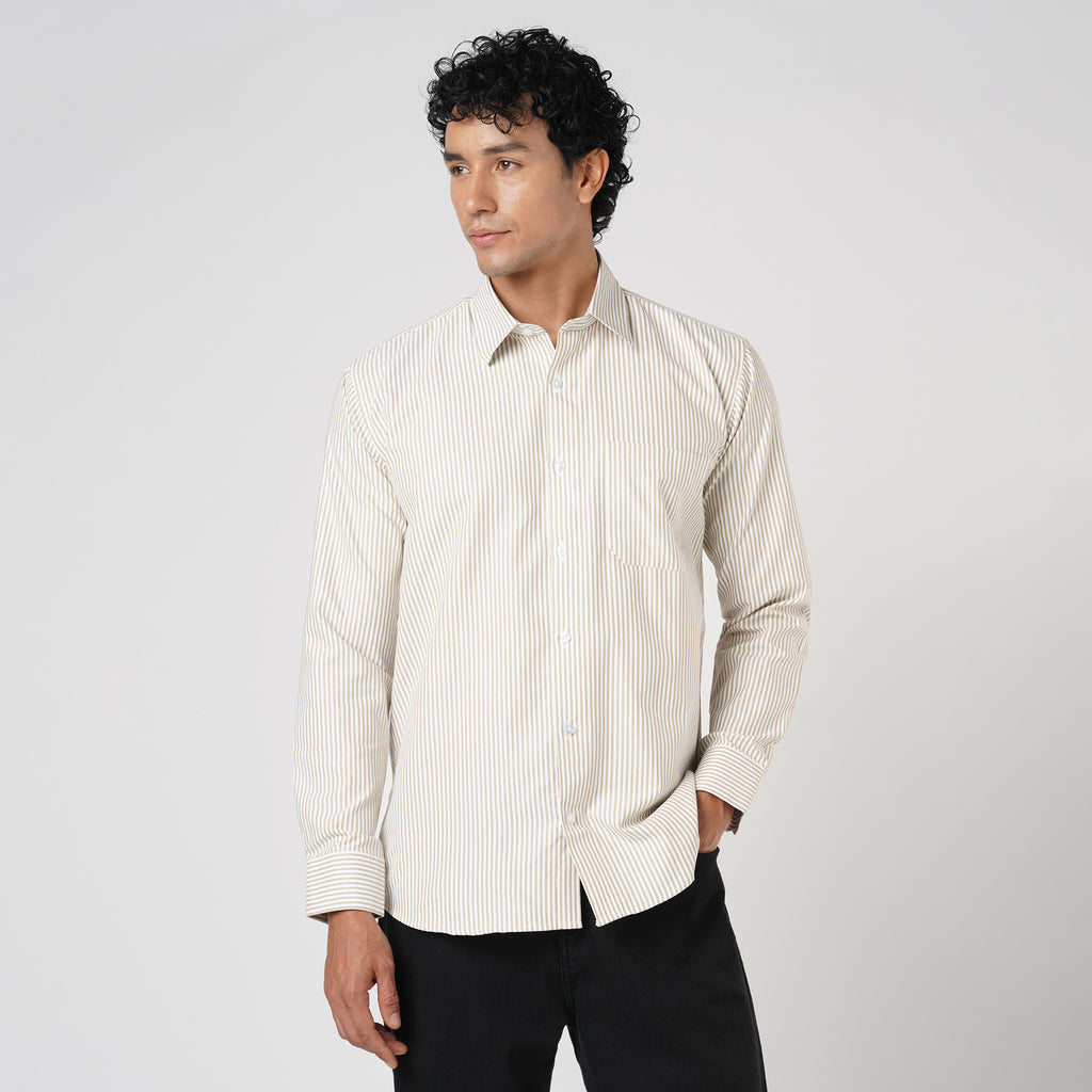 MUSTARD BENGAL STRIPE OXFORD SHIRT