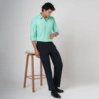 MID-SPRING GREEN SOLID OXFORD SHIRT