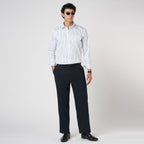 ROYAL BLUE & WHITE PIN STRIPE SHIRT