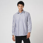 DARK GRAY BUTCHER'S STRIPE OXFORD SHIRT