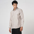 SOFT BROWN BUTCHER'S STRIPE OXFORD SHIRT