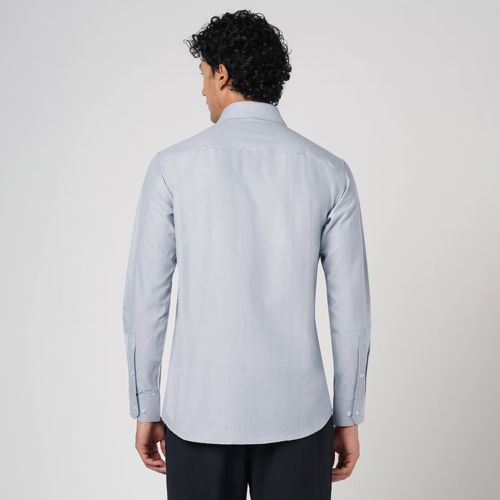 LIGHT GRAY OXFORD SOLID SHIRT