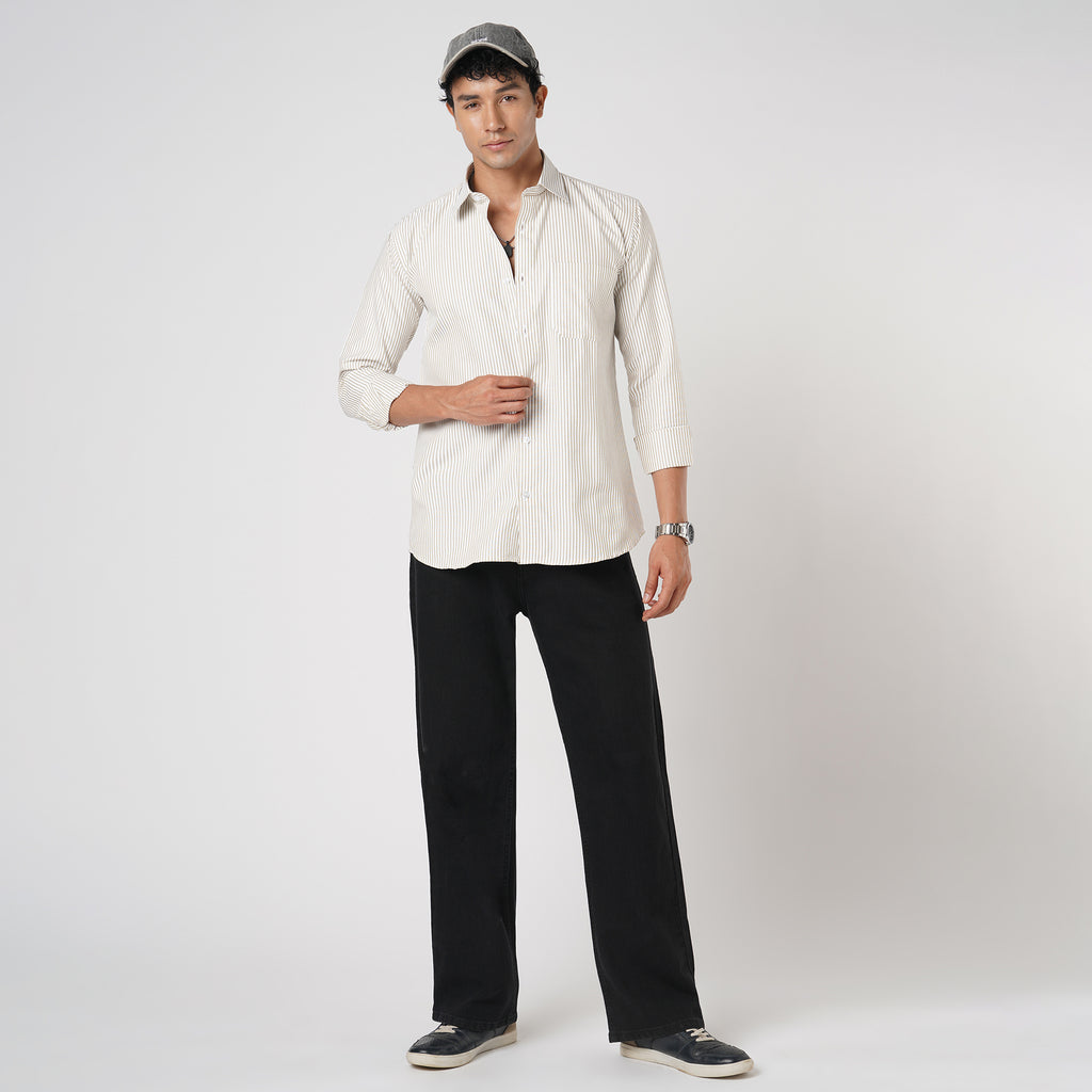 MUSTARD BENGAL STRIPE OXFORD SHIRT