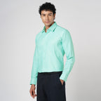 MID-SPRING GREEN SOLID OXFORD SHIRT