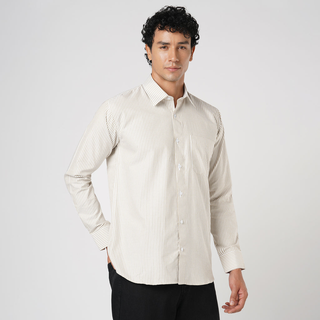 MUSTARD BENGAL STRIPE OXFORD SHIRT