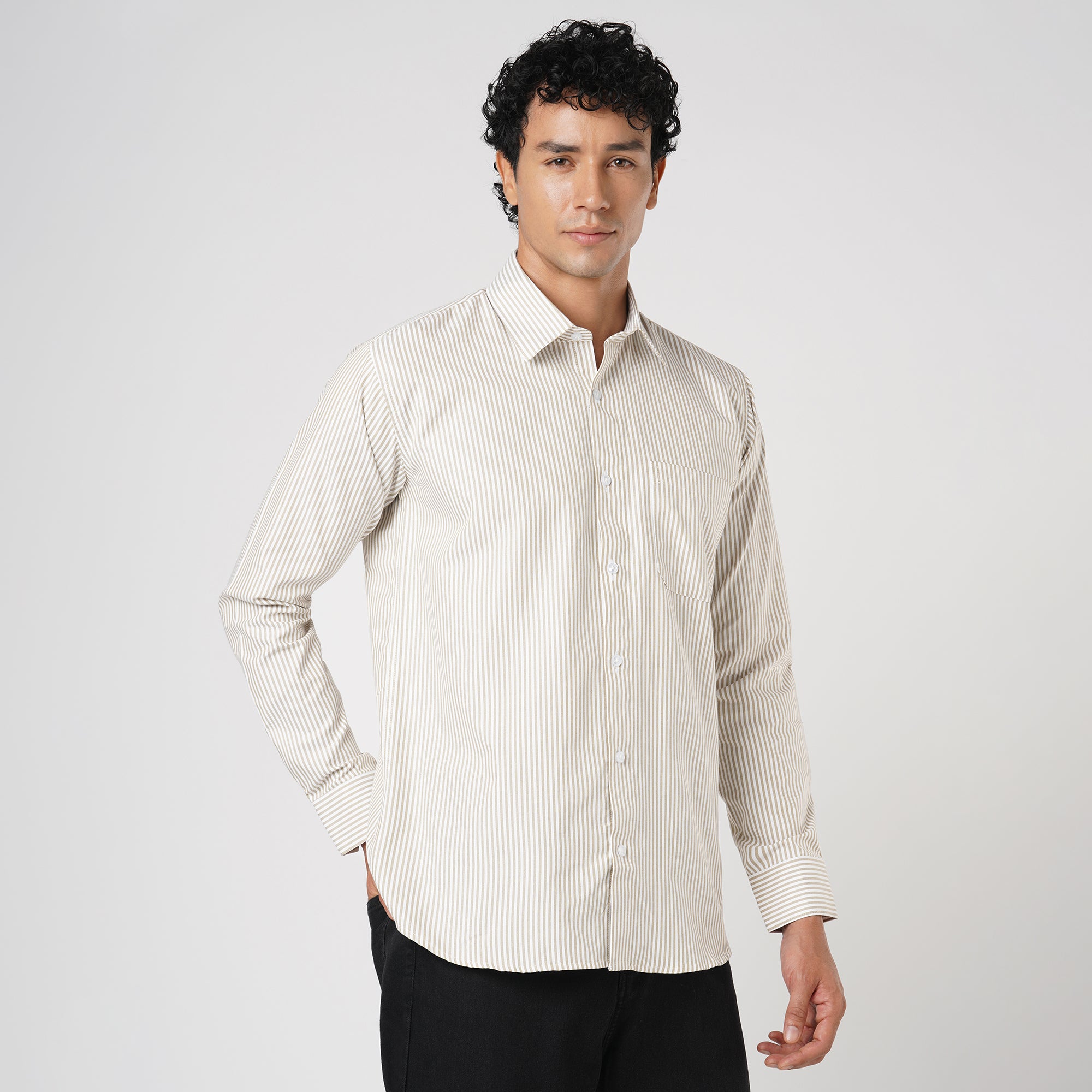 MUSTARD BENGAL STRIPE OXFORD SHIRT
