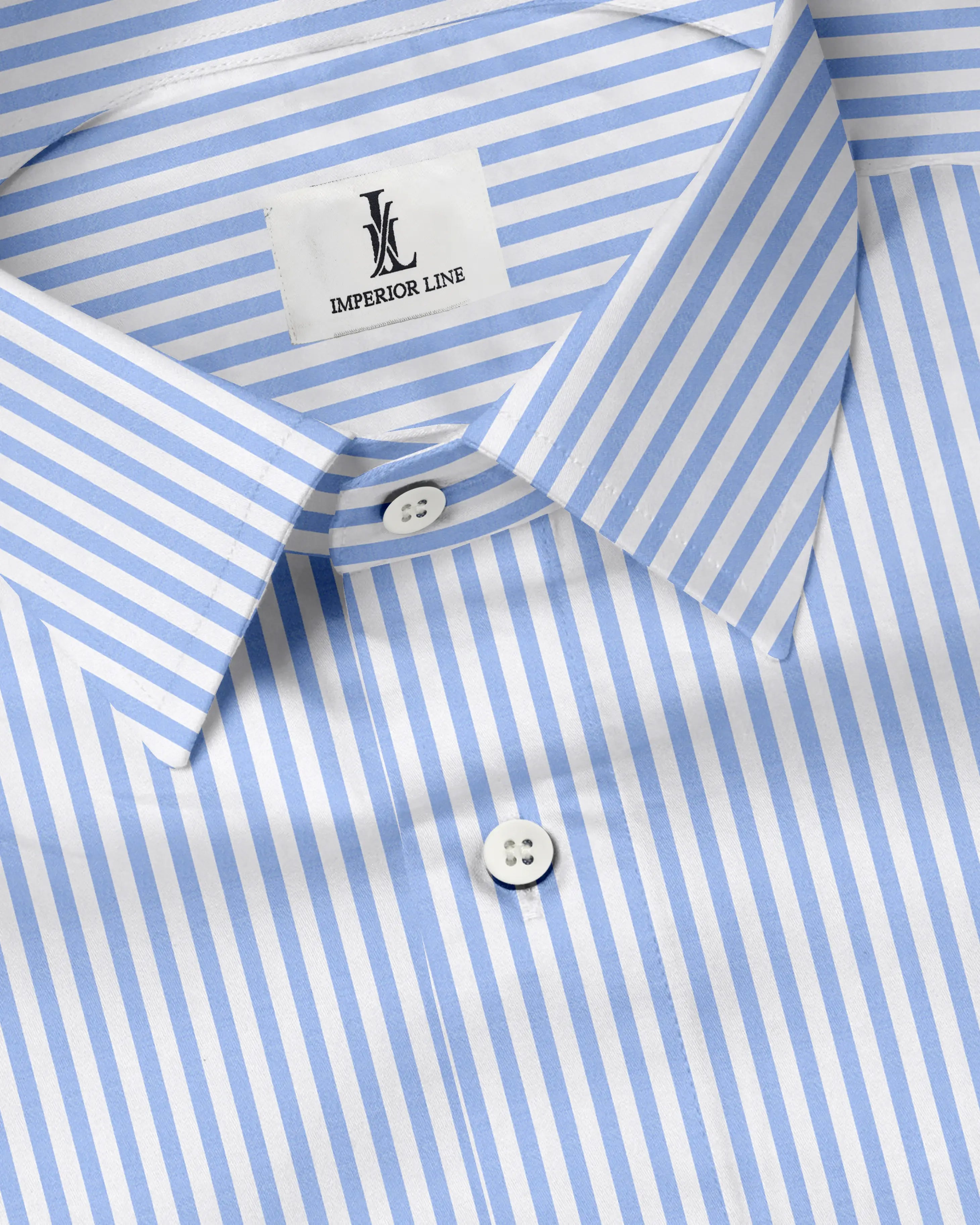 SKY BLUE & WHITE CANDY STRIPE SHIRT
