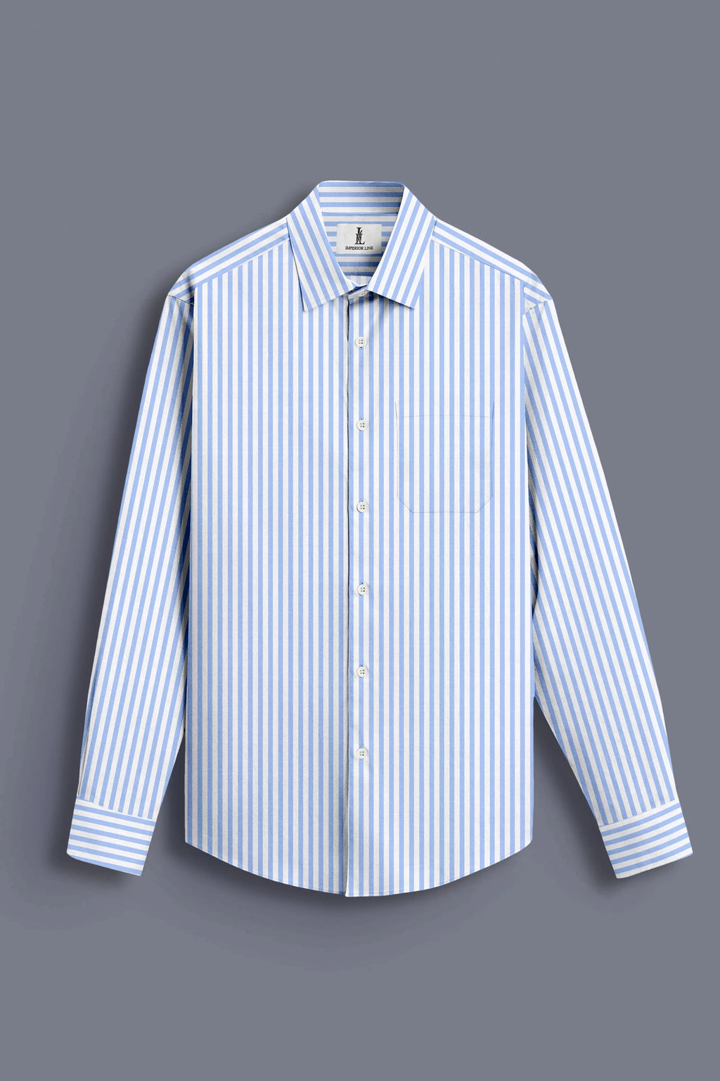 SKY BLUE & WHITE CANDY STRIPE SHIRT