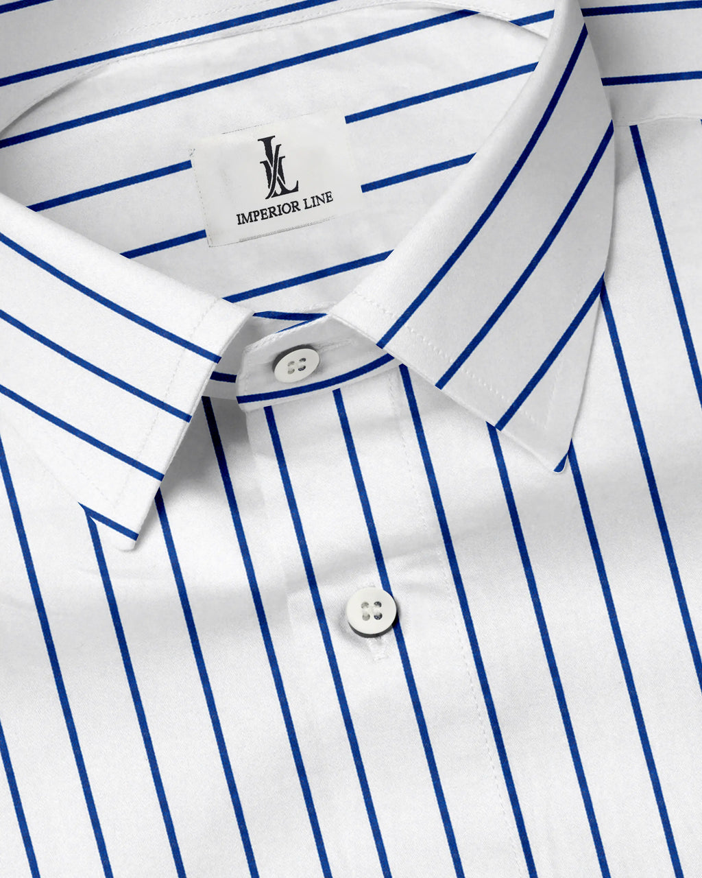 ROYAL BLUE & WHITE PIN STRIPE SHIRT