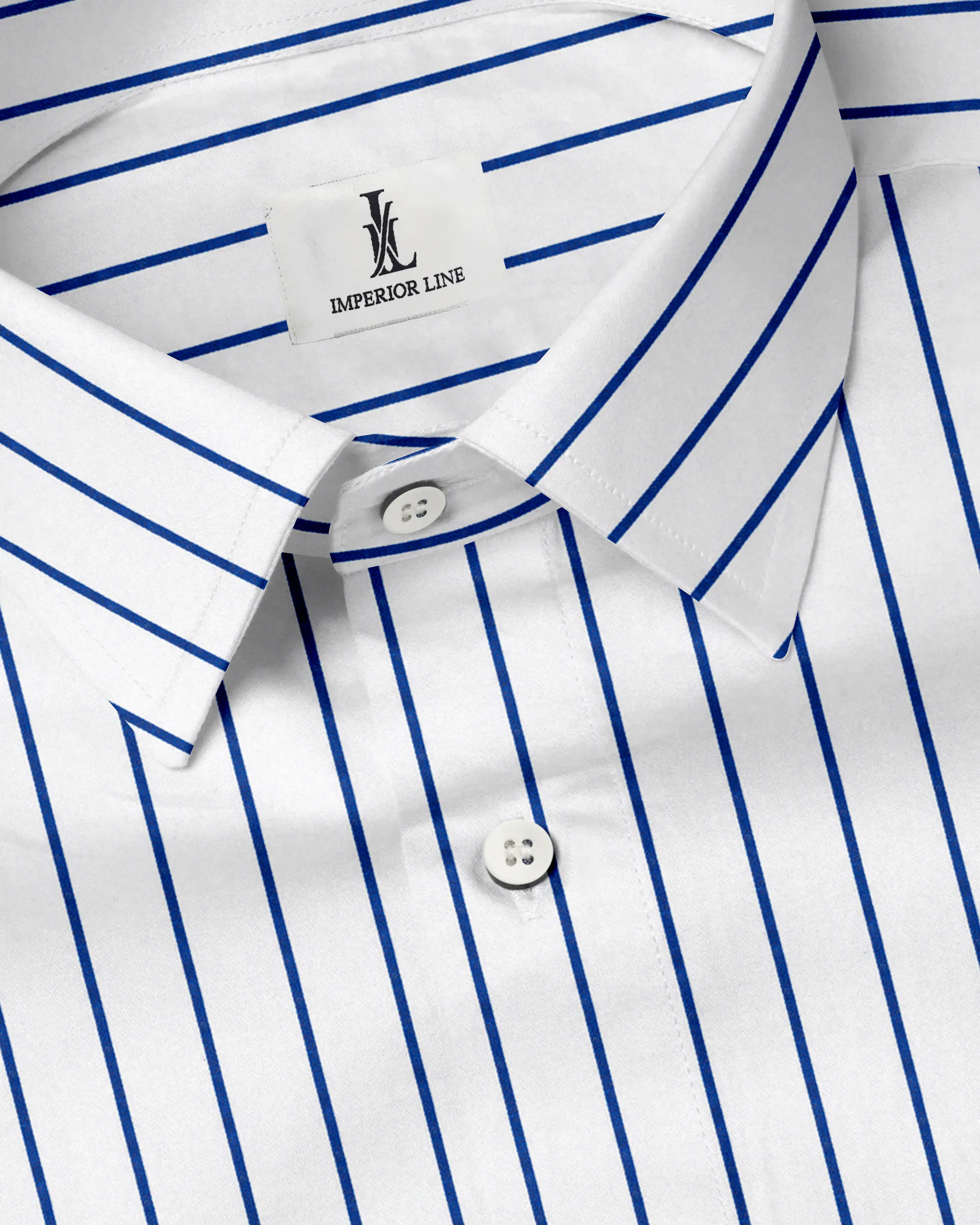 ROYAL BLUE & WHITE PIN STRIPE SHIRT
