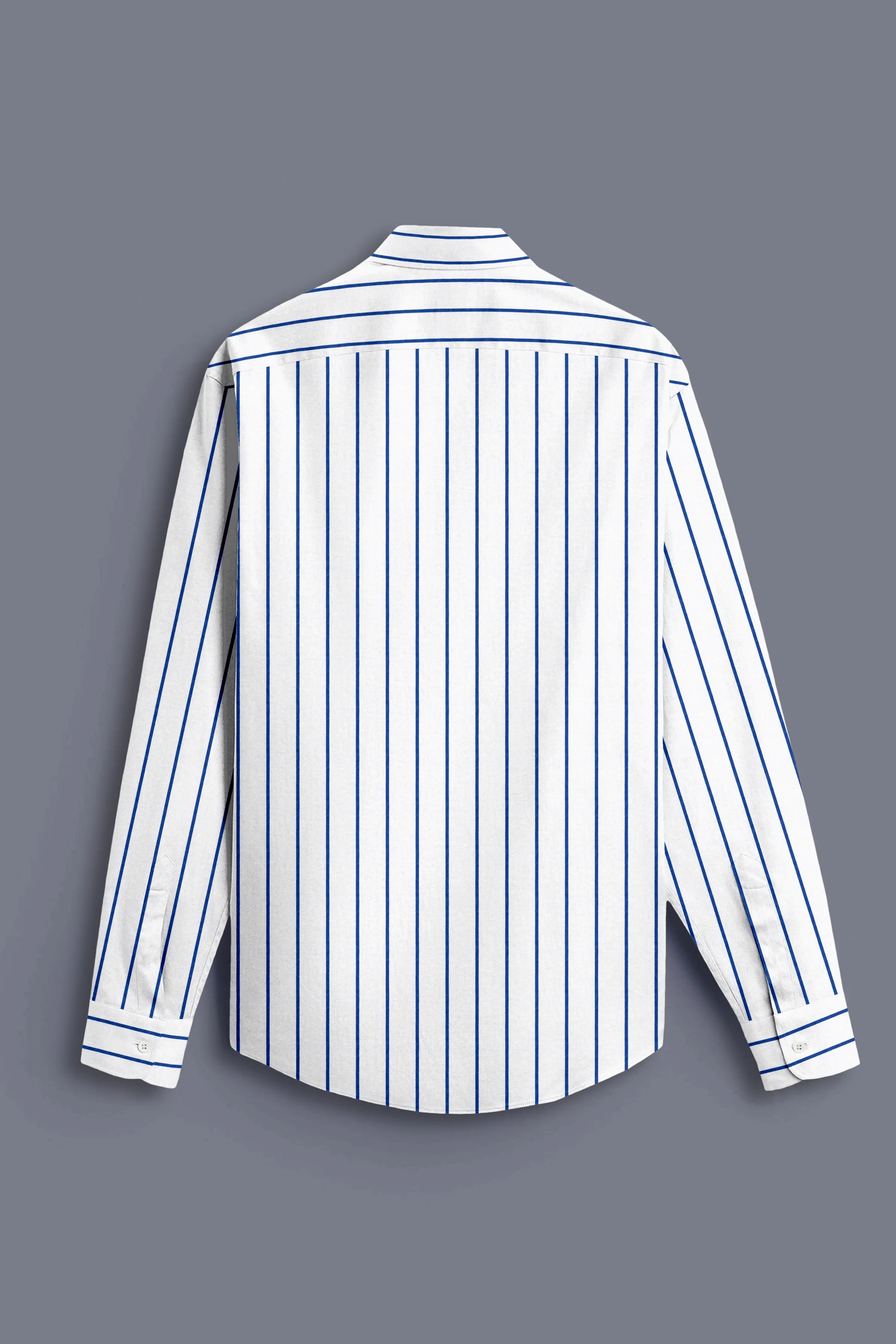 ROYAL BLUE & WHITE PIN STRIPE SHIRT