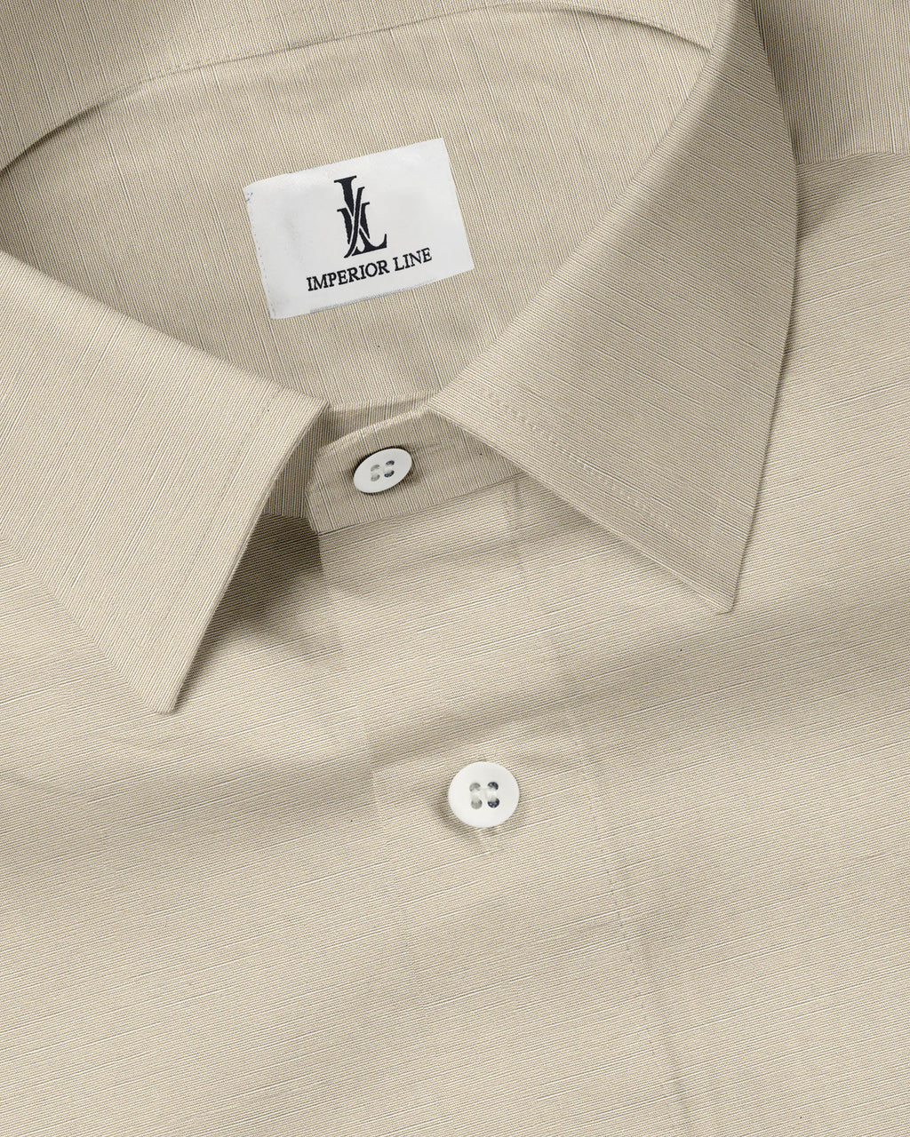 KHAKI SLUB PATTERN SOLID SHIRT