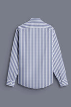 DARK GRAY BUTCHER'S STRIPE OXFORD SHIRT
