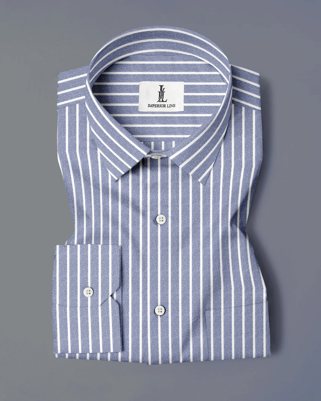 DARK GRAY BUTCHER'S STRIPE OXFORD SHIRT