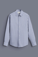 DARK GRAY BUTCHER'S STRIPE OXFORD SHIRT