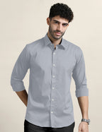 LIGHT GRAY OXFORD SOLID SHIRT