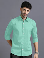 MID-SPRING GREEN SOLID OXFORD SHIRT