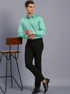 MID-SPRING GREEN SOLID OXFORD SHIRT